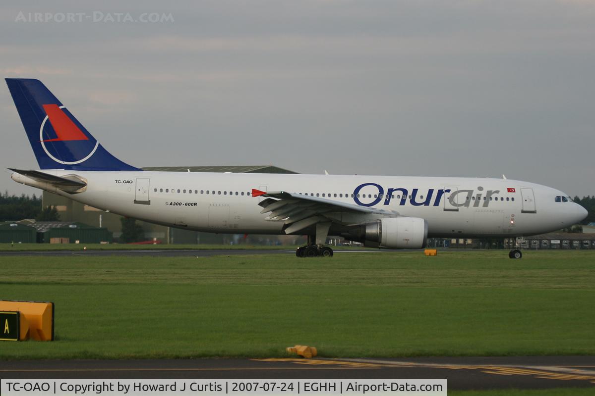 TC-OAO, 1996 Airbus A300B4-605R C/N 764, Onur Air