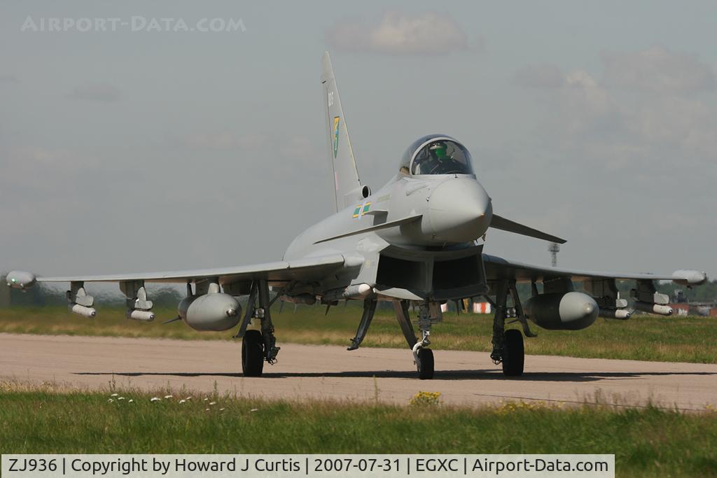 ZJ936, 2007 Eurofighter EF-2000 Typhoon FGR4 C/N 0119/BS027, QO-S/3 Squadron.