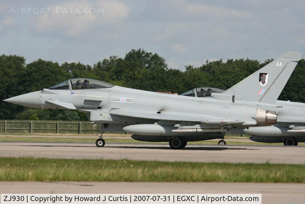 ZJ930, 2006 Eurofighter EF-2000 Typhoon FGR4 C/N 0099/BS021, Typhoon FGR4. AA/17(R) Squadron.