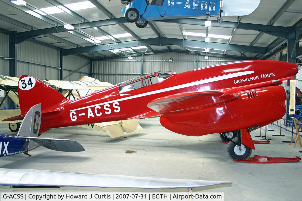 G-ACSS, 1934 De Havilland DH-88 Comet C/N 1996, Shuttleworth Trust. Old Warden (EG44). The original aeroplane - beautiful!