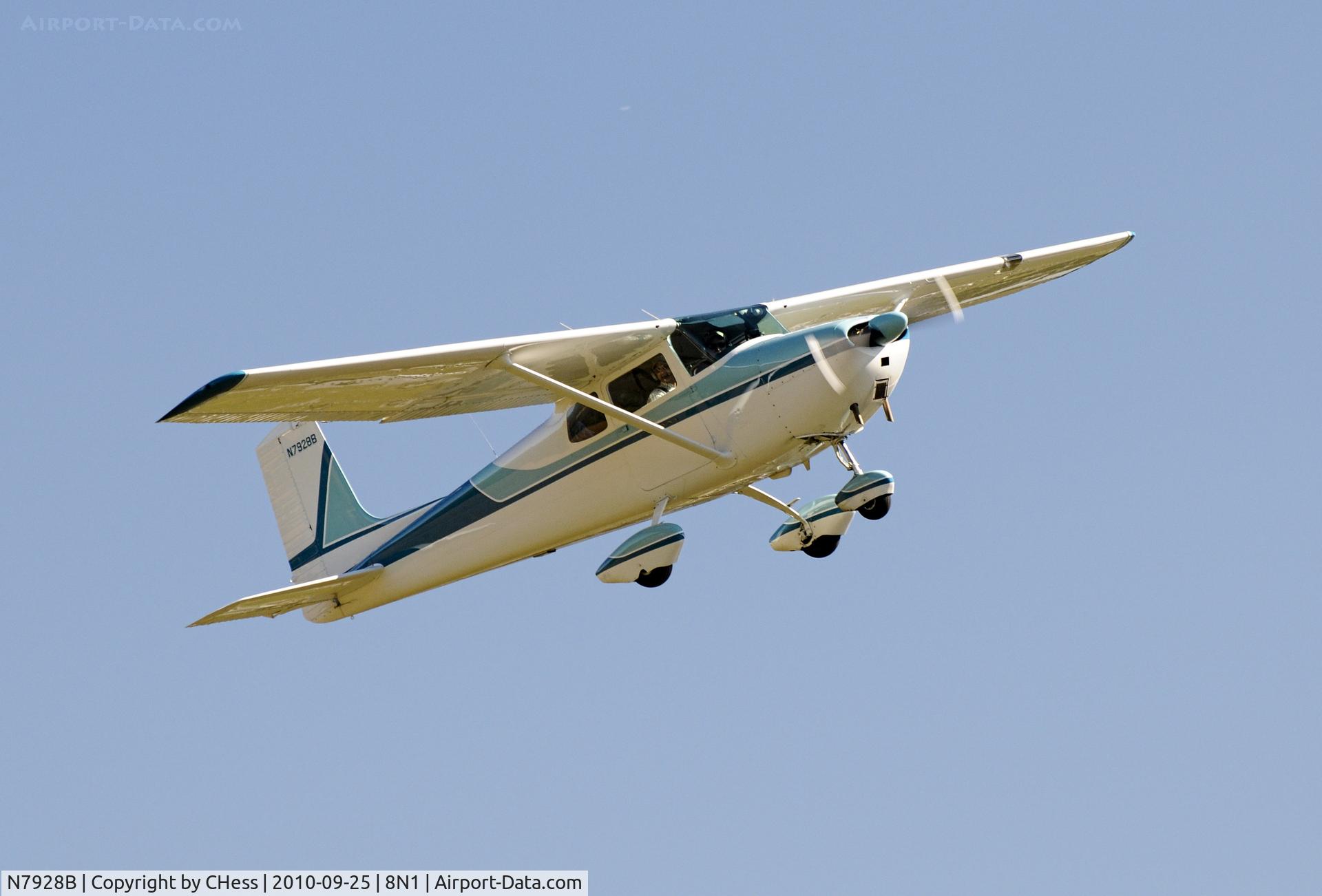 N7928B, 1957 Cessna 172 C/N 29728, Photographed at the Golden Age Air Museum's 2010 Fall Fly-In.