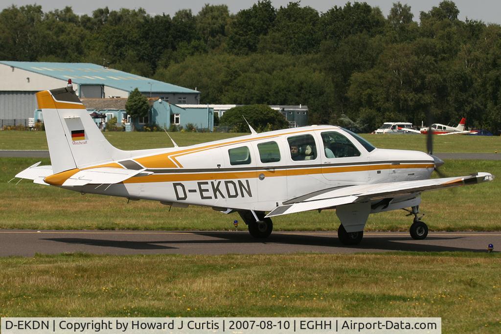 D-EKDN, 1987 Beechcraft A36 Bonanza C/N E-2353, Privately owned.