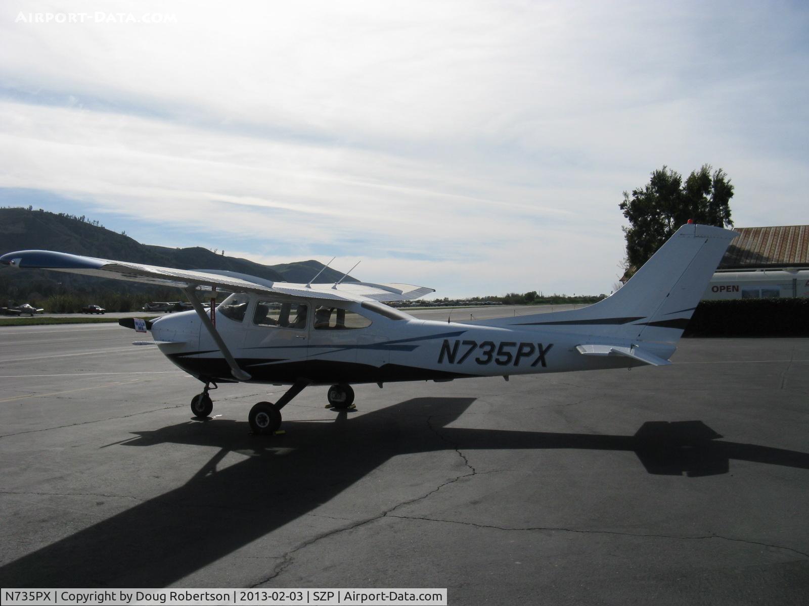 N735PX, 1977 Cessna 182Q Skylane C/N 18265587, 1977 Cessna 182Q SKYLANE as Peterson 260SE STOL by STC, Continental IO-470-R 260 Hp upgrade. Note forward movable angle of attack canard. Registered Standard Class.
