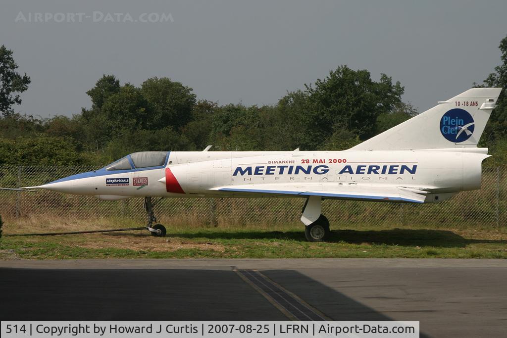 514, Dassault Mirage IIIE C/N 514, Preserved here, ex French Air Force.