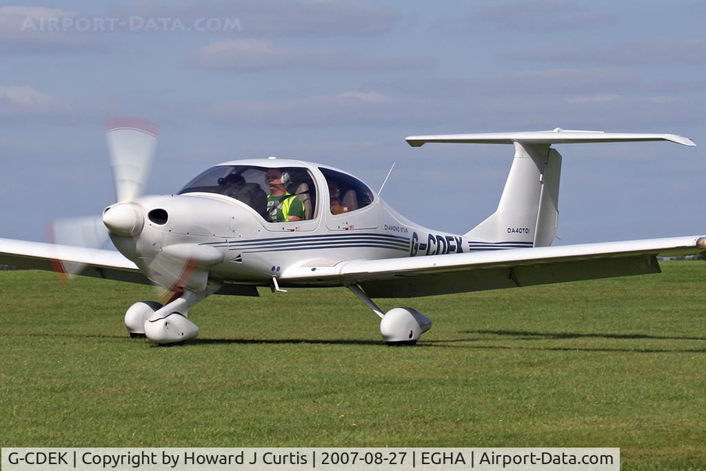 G-CDEK, 2004 Diamond DA-40TDI Diamond Star C/N D4.143, Privately owned.