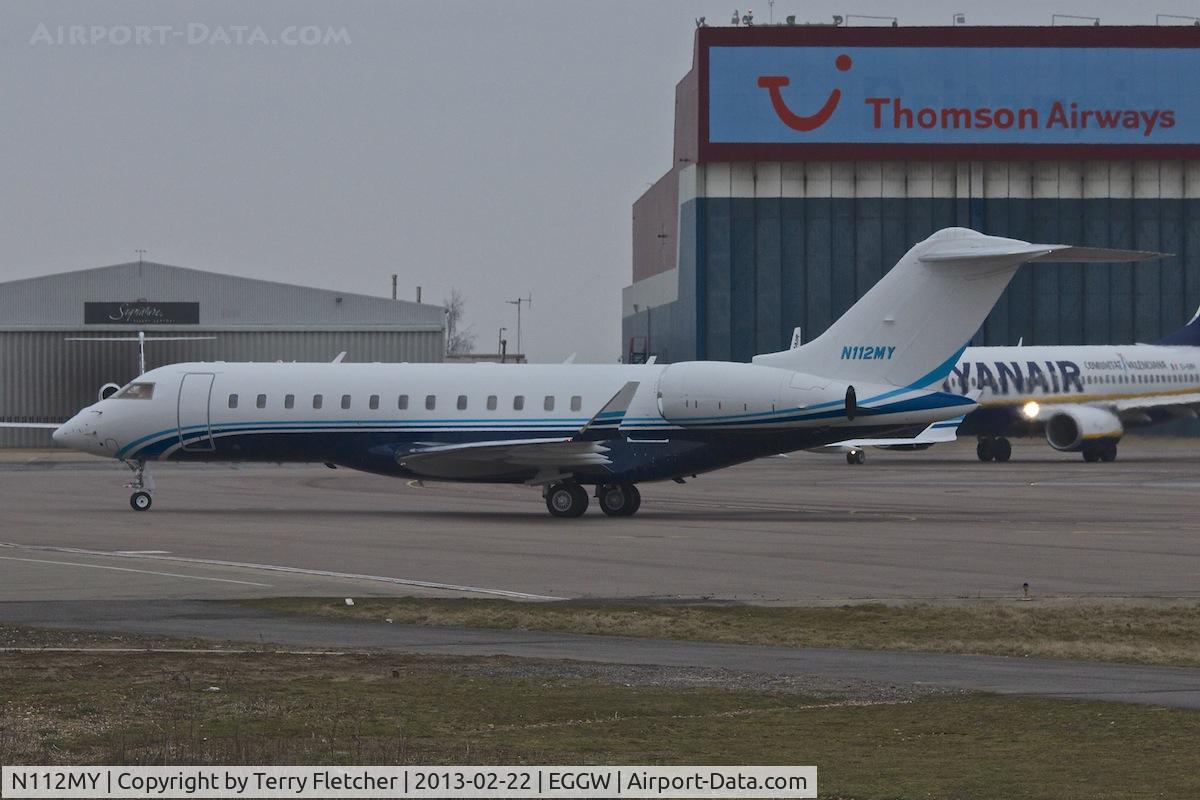 N112MY, 2011 Bombardier BD-700-1A10 Global 6000 C/N 9442, 2011 Bombardier BD-700-1A10, c/n: 9442 at Luton