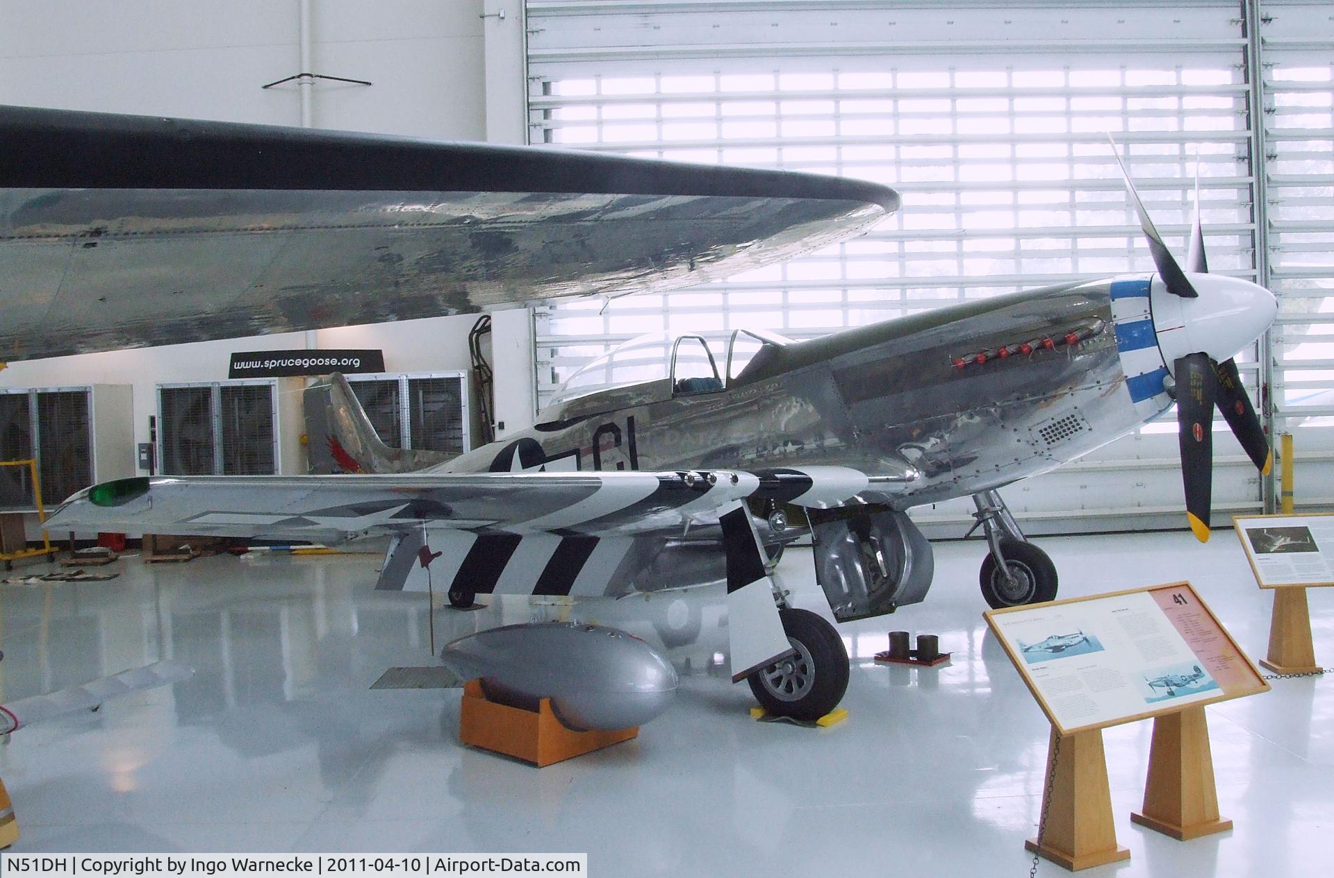 N51DH, 1944 North American P-51D Mustang C/N 122-31302, North American P-51D Mustang at the Evergreen Aviation & Space Museum, McMinnville OR
