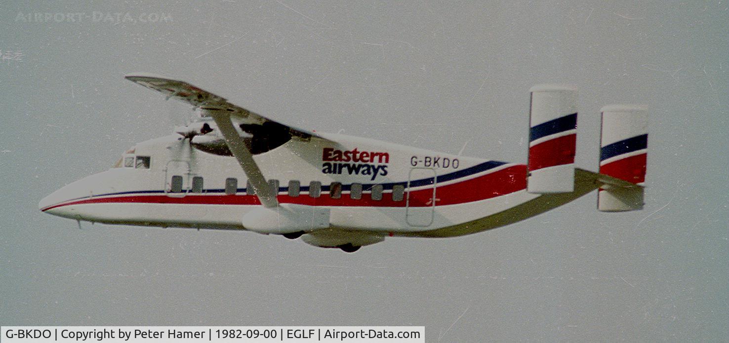 G-BKDO, 1982 Short 330-100 C/N SH.3091, Farnborough 1982