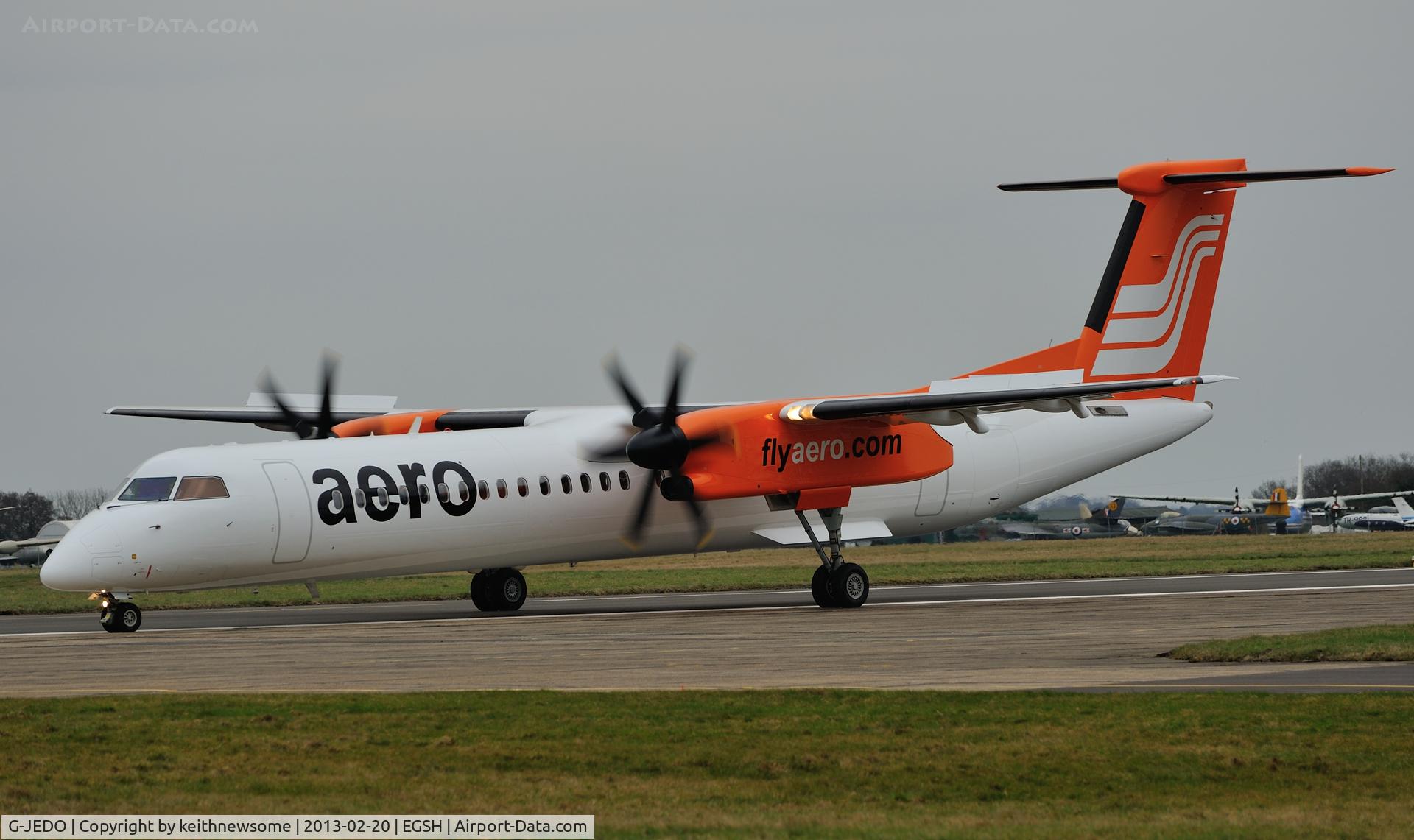 G-JEDO, 2003 De Havilland Canada DHC-8-402Q Dash 8 C/N 4079, Leaving for Exeter !