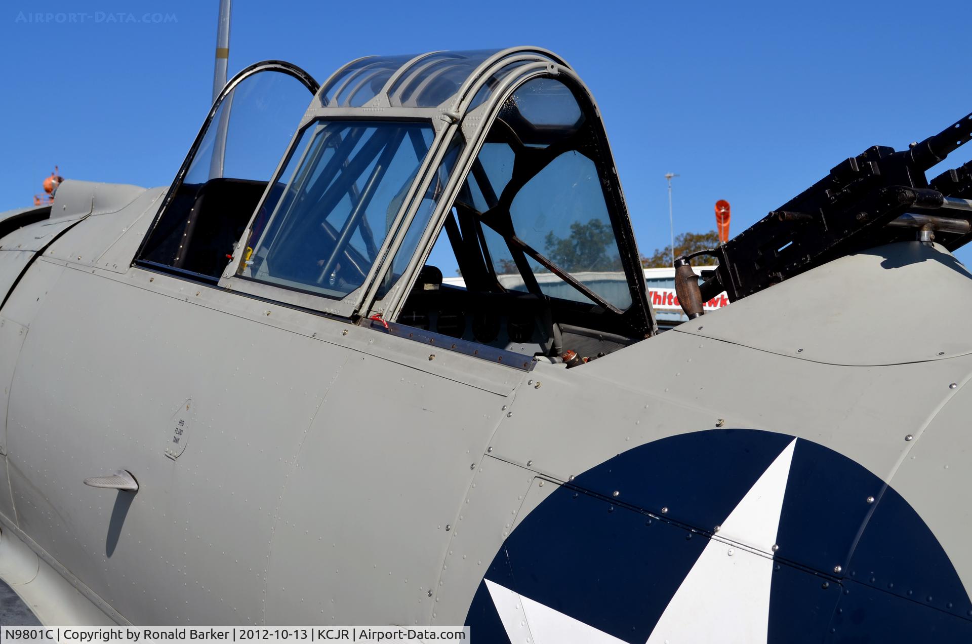 N9801C, 1943 North American SNJ-5 Texan Texan C/N 90-669, Rear cockpit - Culpeper Air Fest 2012