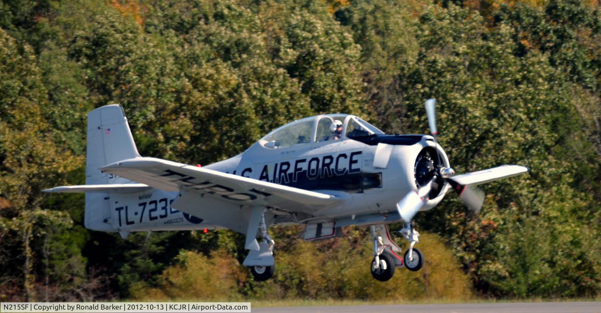 N215SF, 1955 North American T-28B Trojan C/N 200-86 (137723), Landing phase - Culpeper Air Fest 2012