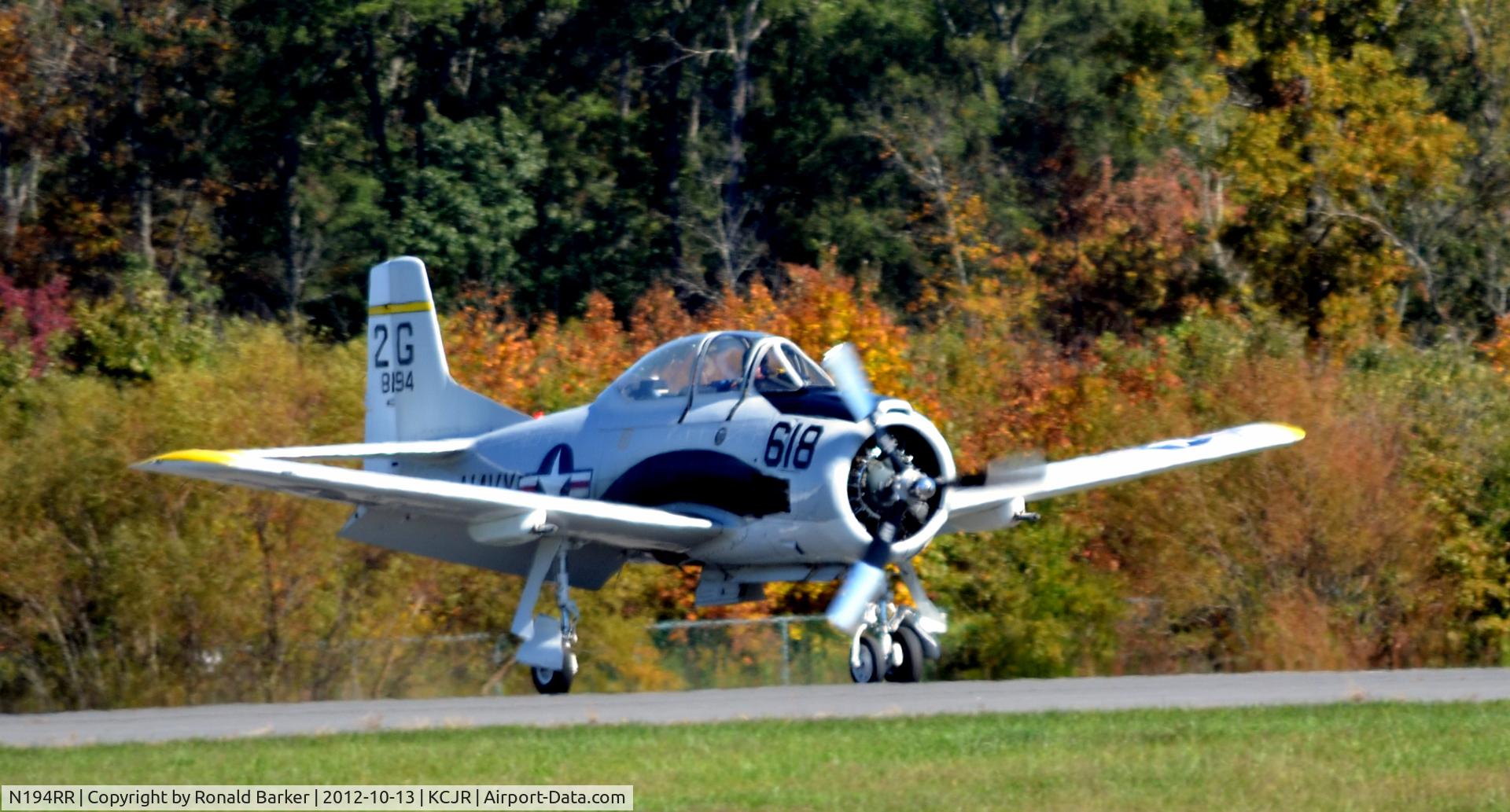 N194RR, North American T-28B Trojan C/N 200-265 (138194), Landing - Culpeper Air Fest 2012