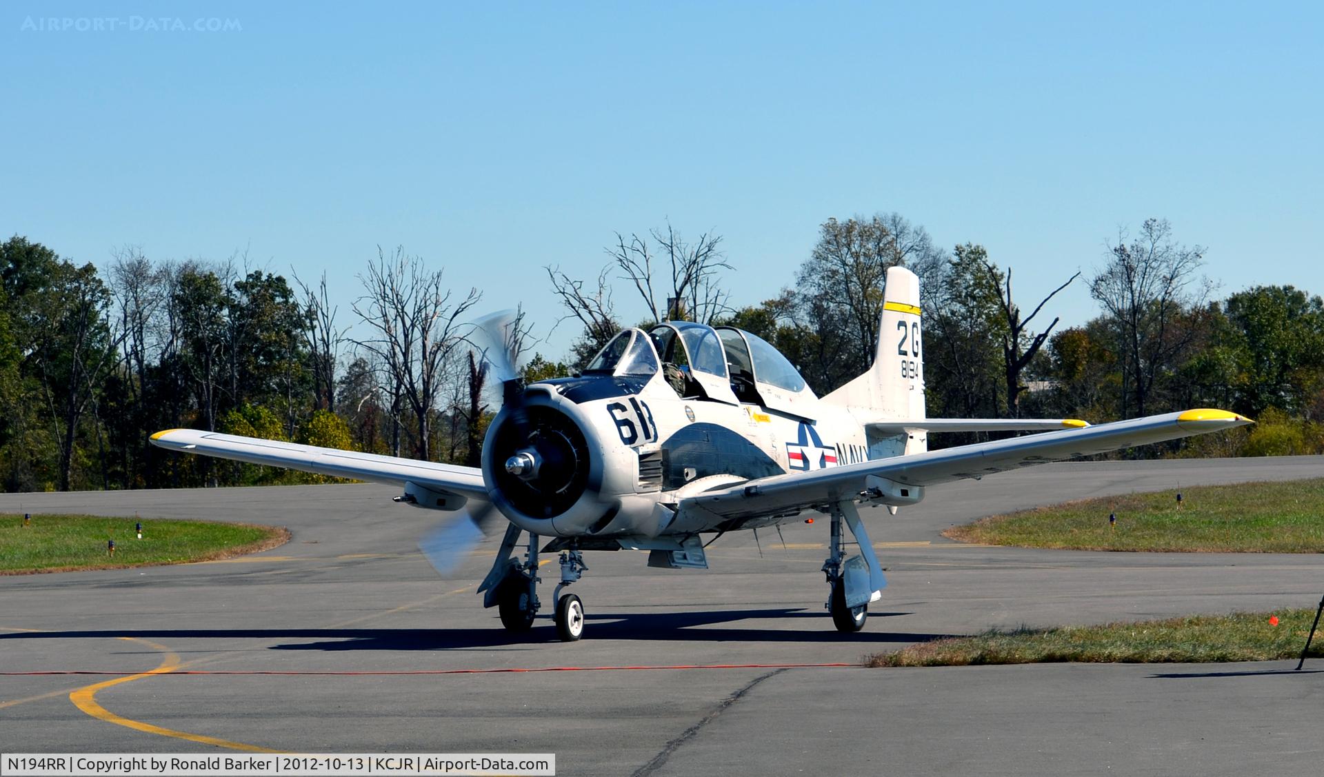 N194RR, North American T-28B Trojan C/N 200-265 (138194), Taxi - Culpeper Air Fest 2012