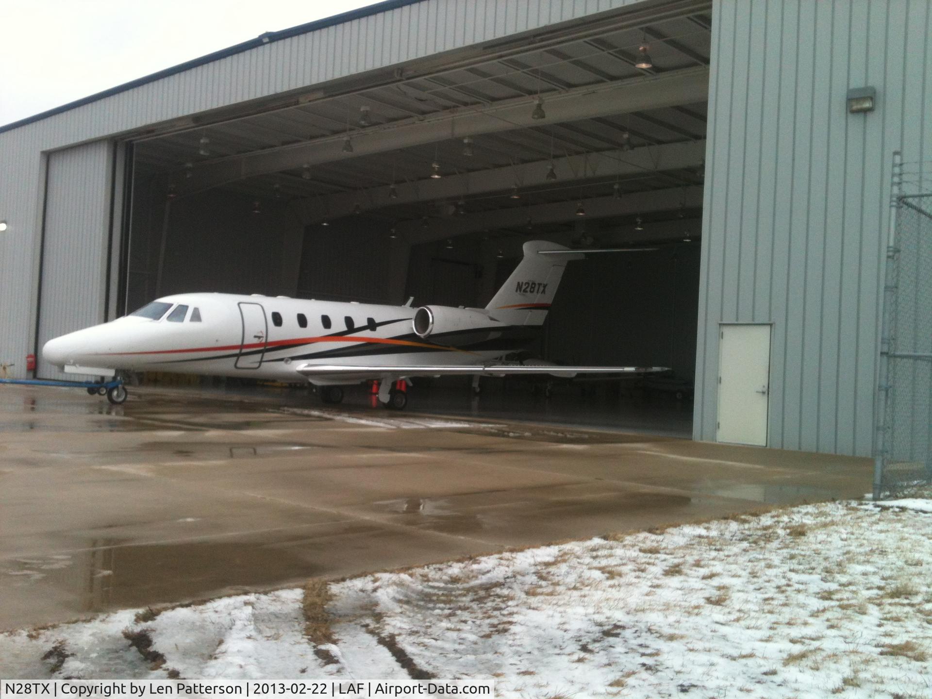 N28TX, 1992 Cessna 650 Citation C/N 650-7007, Being towed out of the hangar at Purdue University.