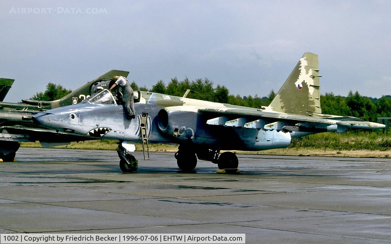 1002, Sukhoi Su-25K C/N 25508110002, flightline at Twente