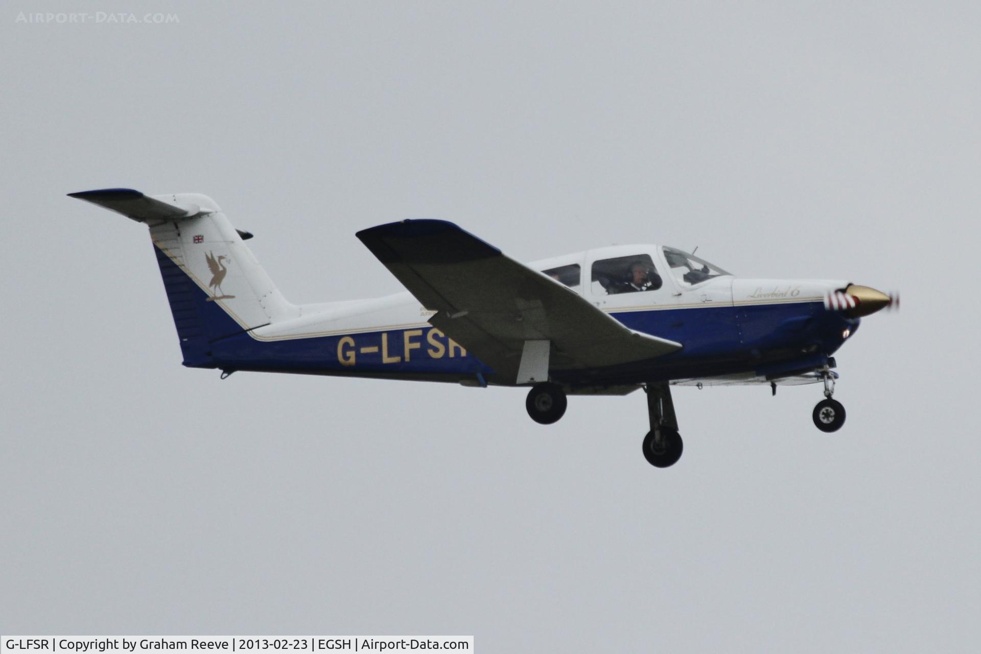 G-LFSR, 1979 Piper PA-28RT-201 Arrow IV C/N 28R-7918091, About to touch down on 09.