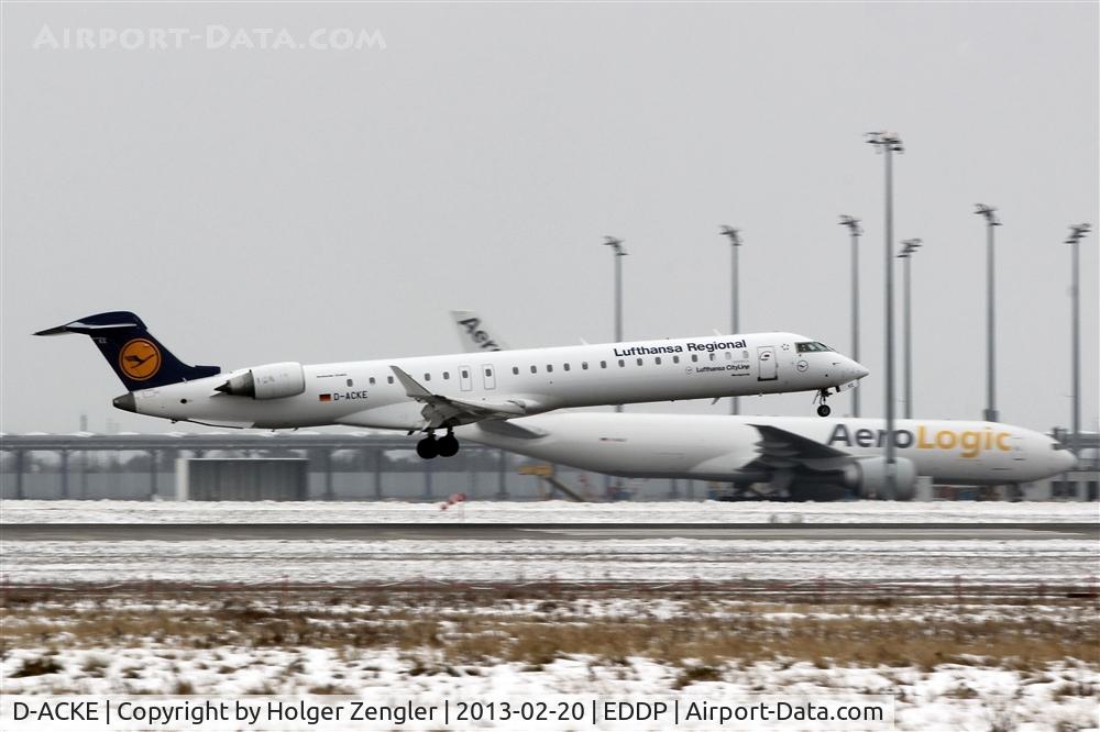 D-ACKE, 2006 Bombardier CRJ-900LR (CL-600-2D24) C/N 15081, Final of FRA shuttle on rwy 26L. The very special of this aircraft is, that it is coded after my father in law Arthur 