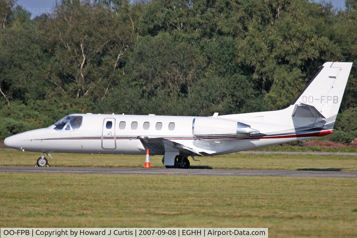 OO-FPB, 2005 Cessna 550B Citation Bravo C/N 550-1117, Corporate