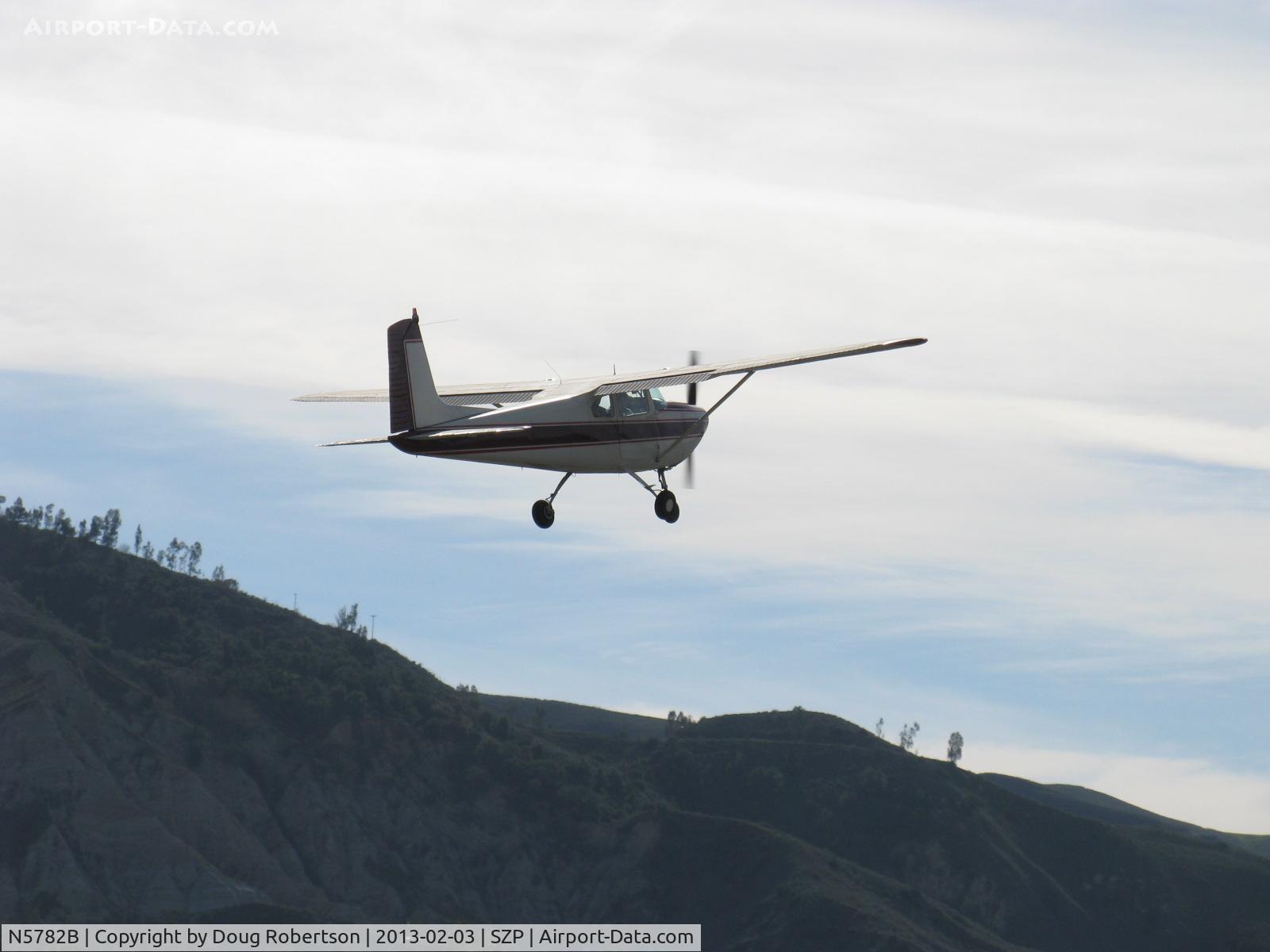 N5782B, 1956 Cessna 182 Skylane C/N 33782, 1956 Cessna 182 SKYLANE, Continental O-470-S 230 Hp, takeoff climb Rwy 22
