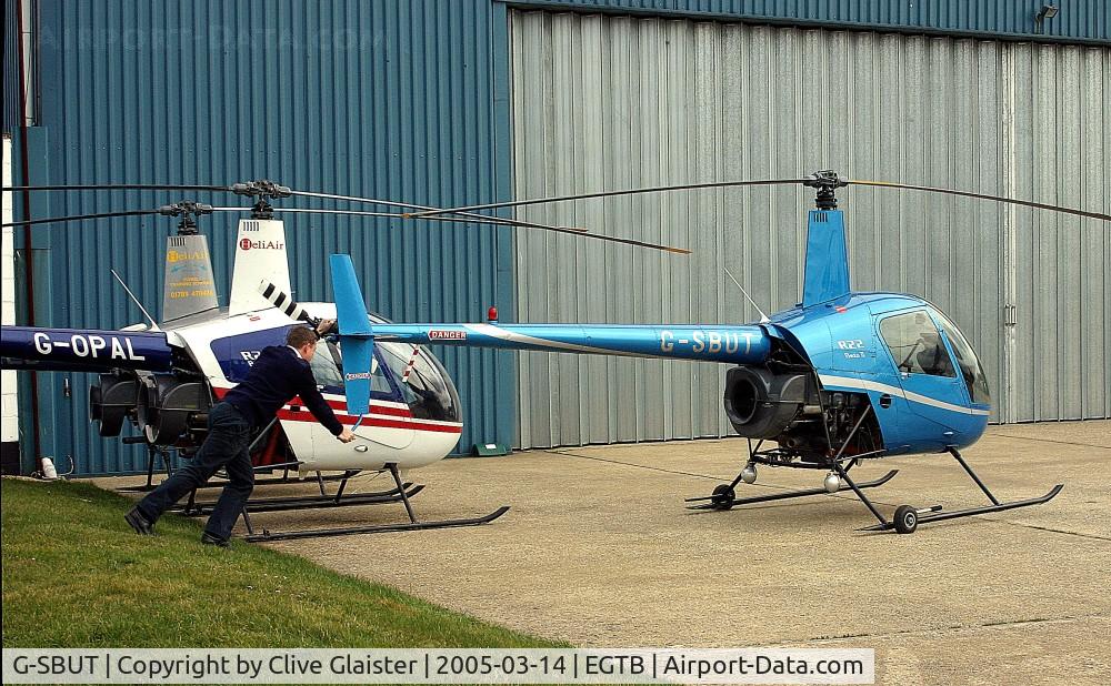 G-SBUT, 1997 Robinson R22 Beta C/N 2739, Ex: G-BXMT > G-SBUT - Originally owned to, Southwest Helicharter Ltd in October 1997 as G-BXMT and currently with, Heli Air Ltd since November 2004 as G-SBUT. De-registered and cancelled by the CAA June 2009