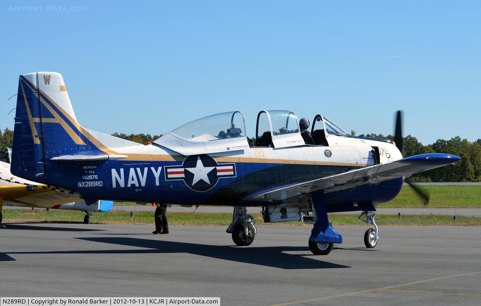 N289RD, 1956 North American T-28C Trojan C/N 226-153, Preparing to taxi - Culpeper Air Fest 2012