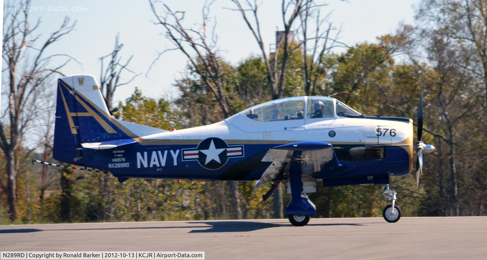 N289RD, 1956 North American T-28C Trojan C/N 226-153, Landing roll out - Culpeper Air Fest 2012