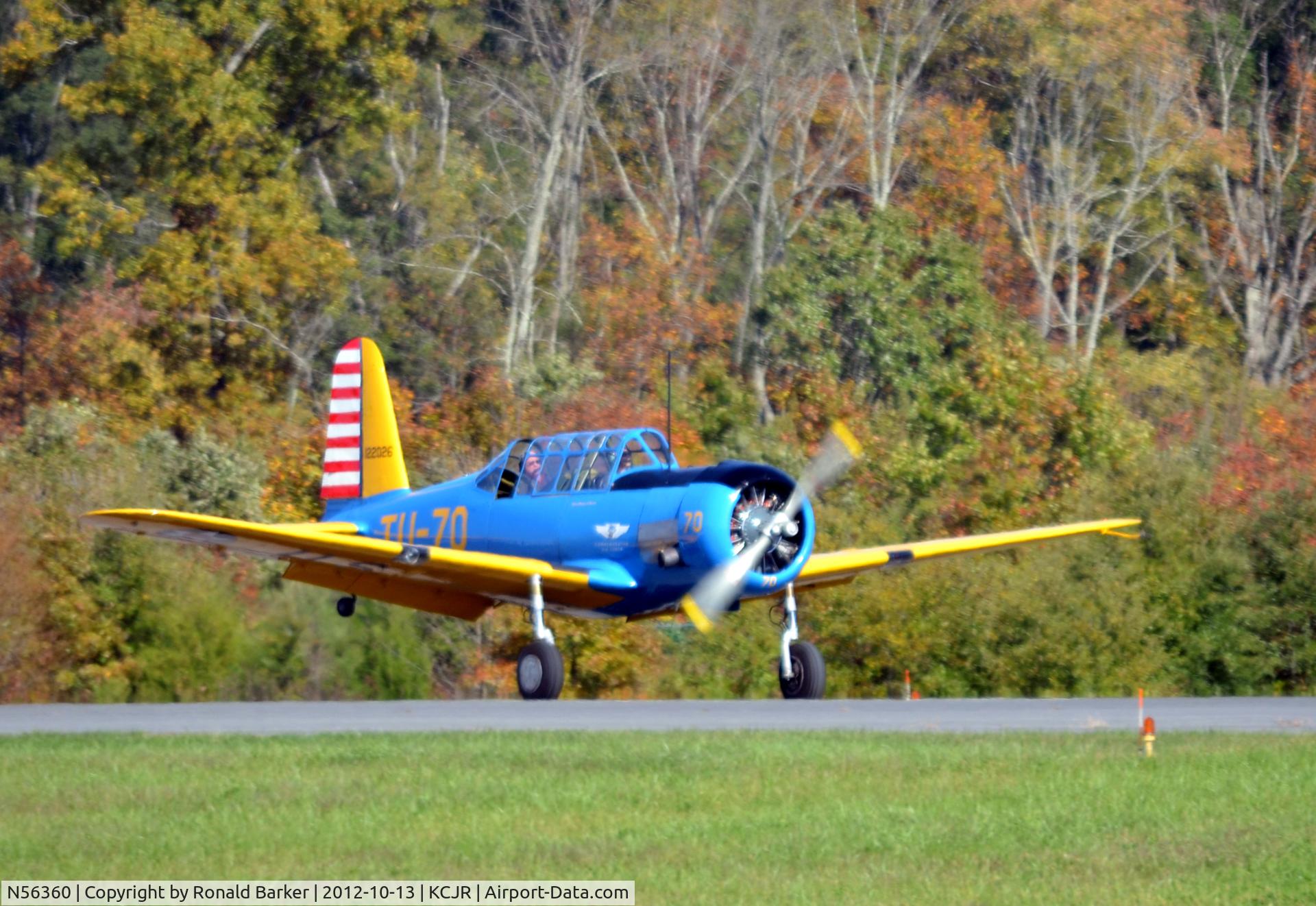 N56360, 1942 Convair BT-13A Valiant C/N 5946, Landing - Culpeper Air Fest 2012