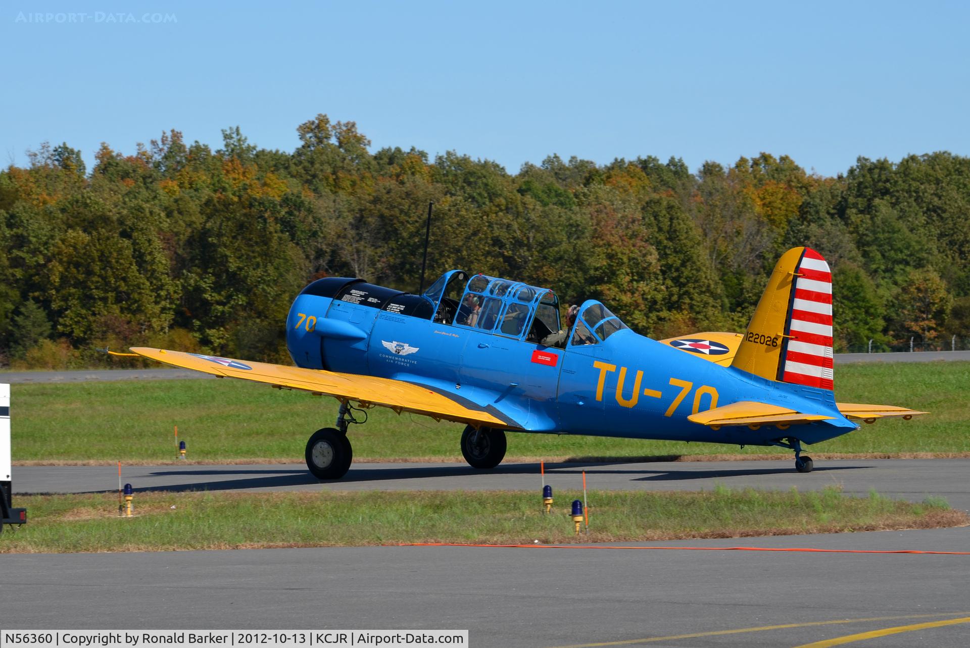 N56360, 1942 Convair BT-13A Valiant C/N 5946, Taxi to park - Culpeper Air Fest 2012
