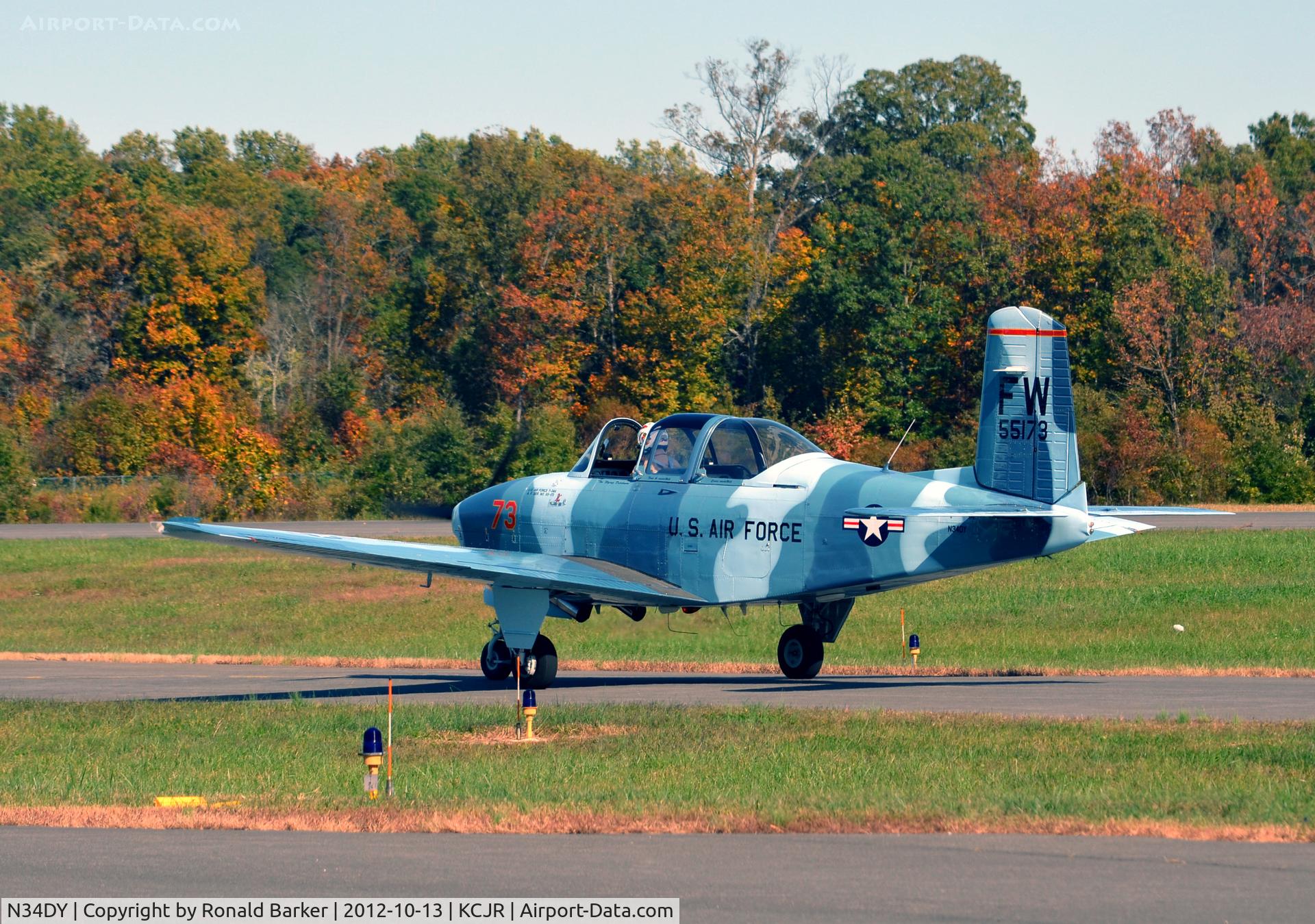 N34DY, 1956 Beech A45 C/N G-730, Taxi to park - Culpeper Air Fest 2012