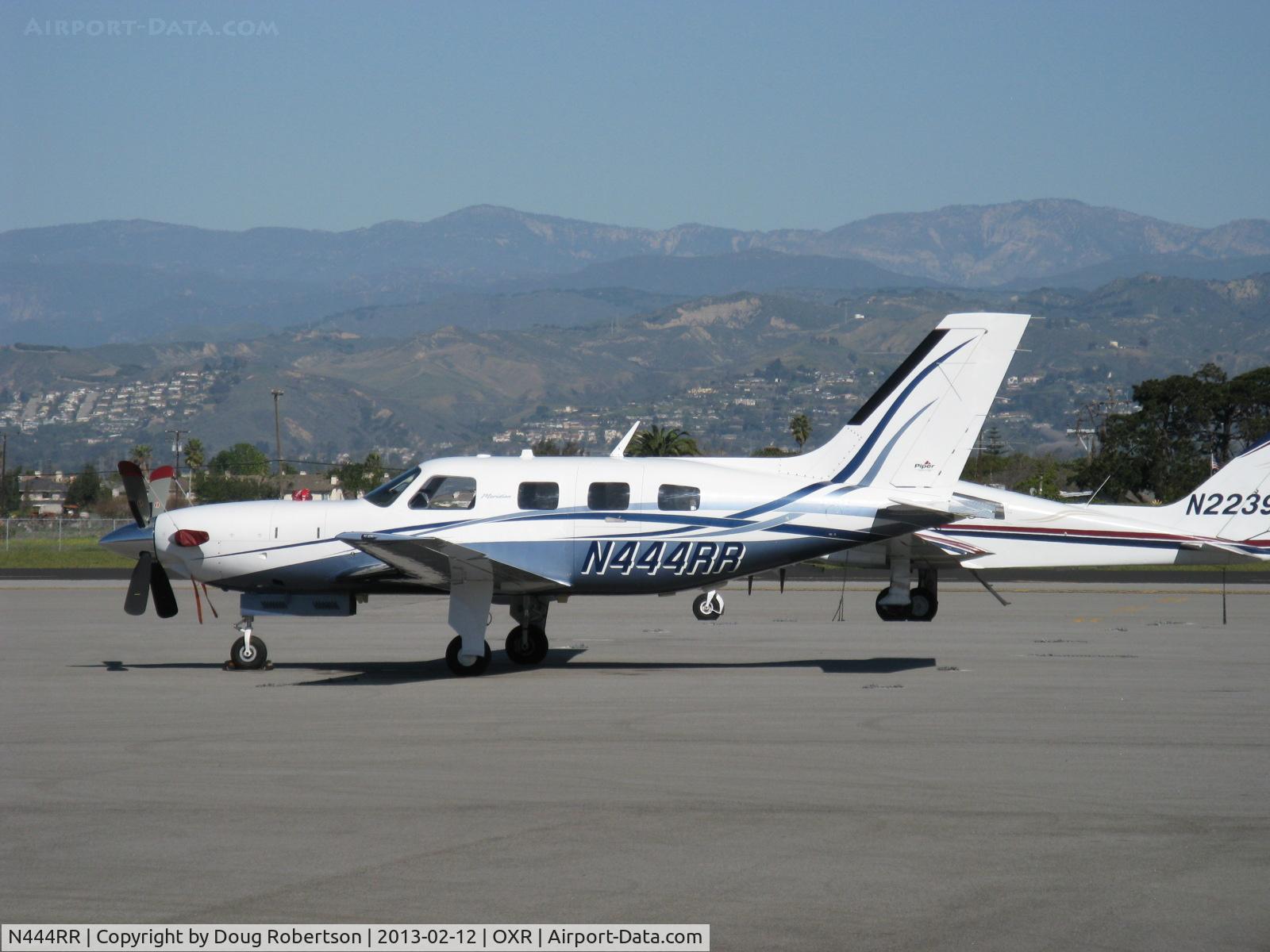 N444RR, 2006 Piper PA-46-500TP C/N 4697278, 2006 Piper PA-46-500TP MALIBU MERIDIAN, P&W(C)PT6A-42A Turboprop 500 shp, max cruise 260 kt 299 mph, max operating alt. 30,000'