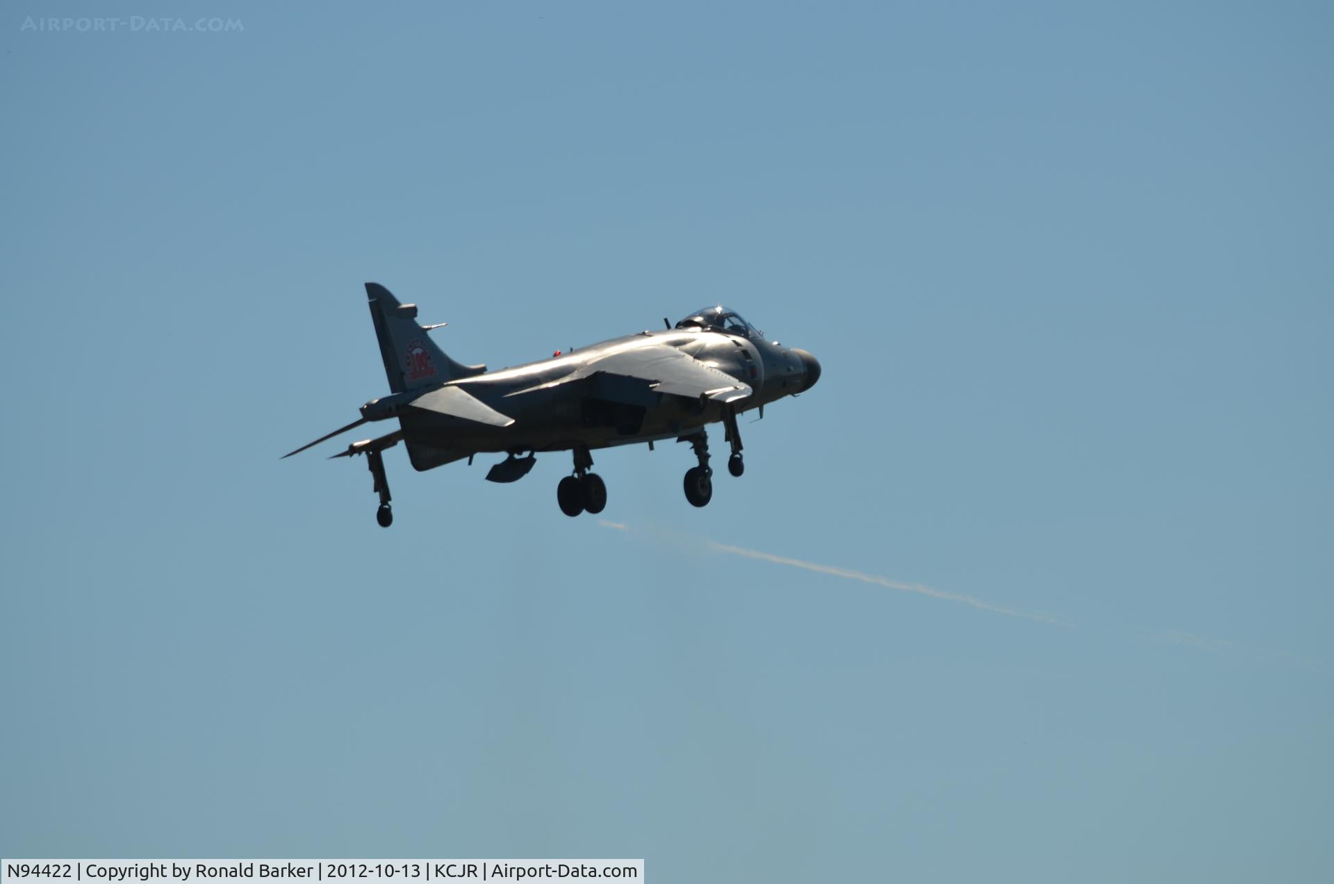 N94422, 1979 British Aerospace Sea Harrier F/A.2 C/N 41H-912002/DB2, Slow speed pass with gear and flaps - Culpepeer Air Fest 2012