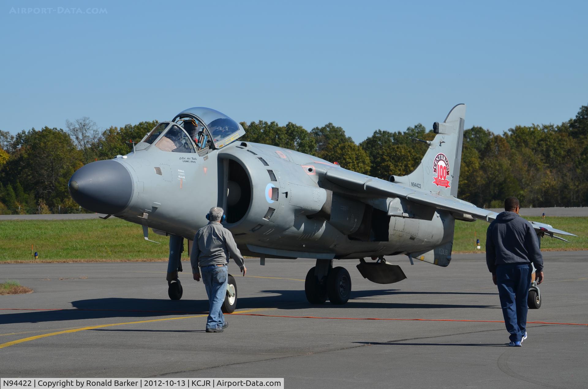 N94422, 1979 British Aerospace Sea Harrier F/A.2 C/N 41H-912002/DB2, Engine shutdown - Chlpeper Air Fest 2012