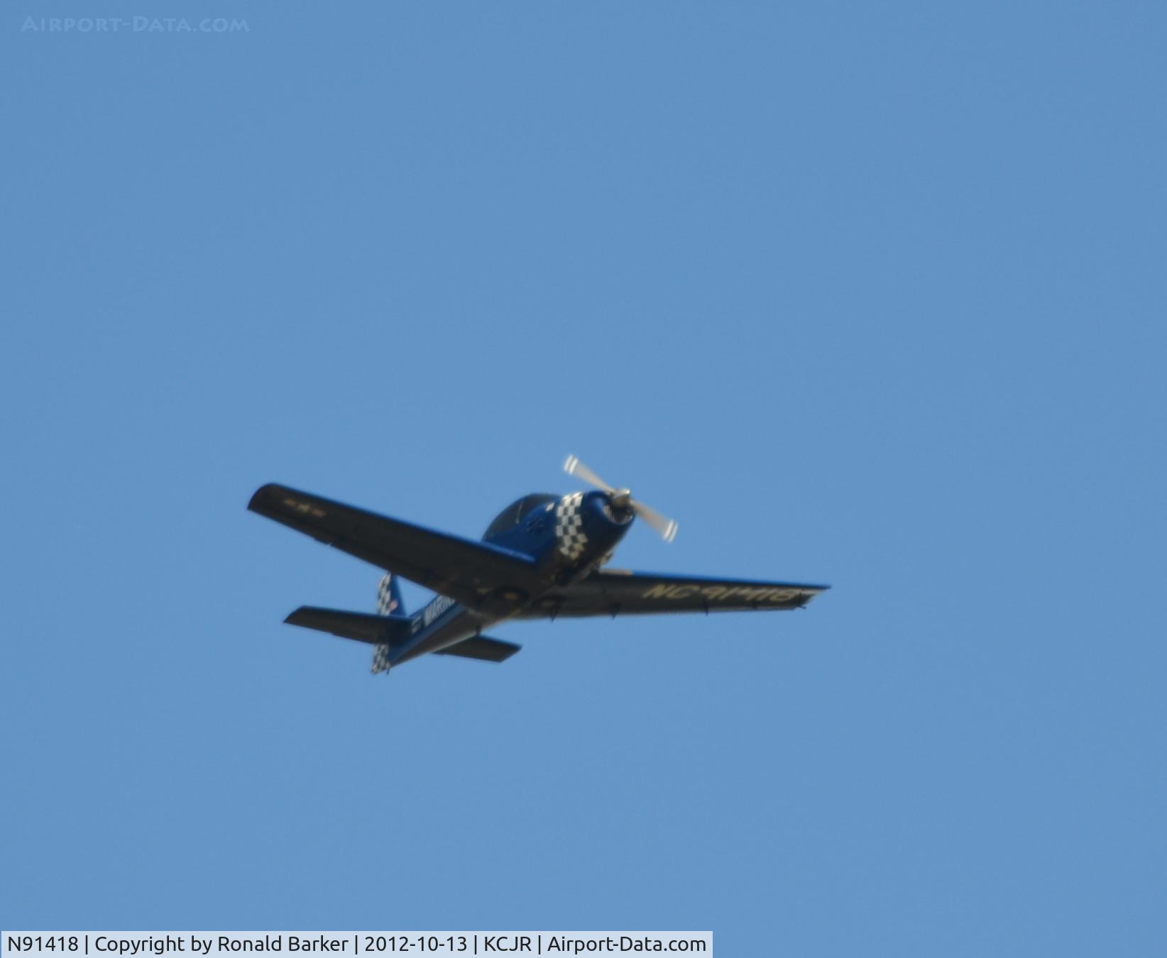 N91418, 1946 North American Navion C/N NAV-4-80, Fly by - Culpeper Air Fest 2012