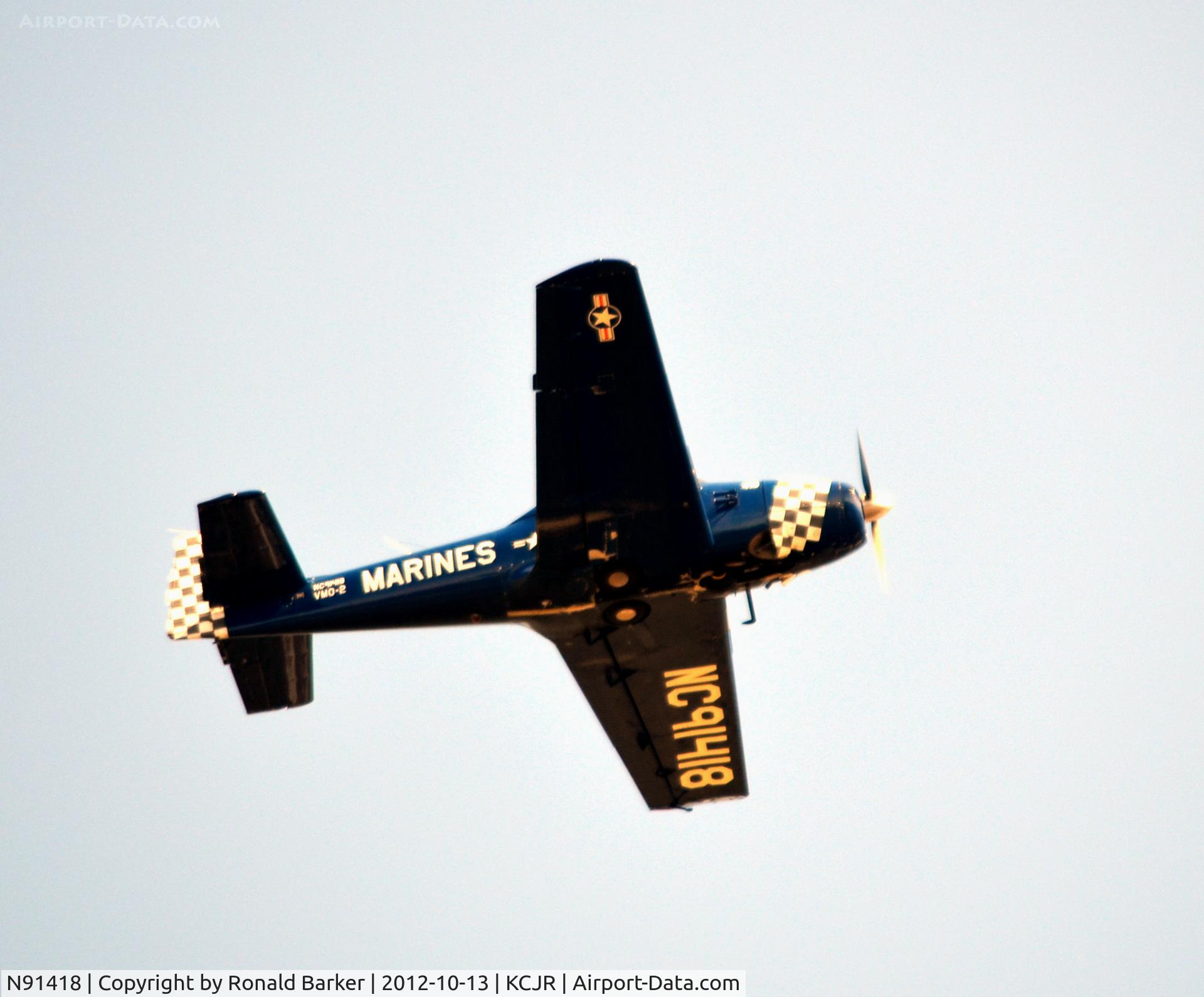 N91418, 1946 North American Navion C/N NAV-4-80, Fly by - Culpeper Air Fest 2012