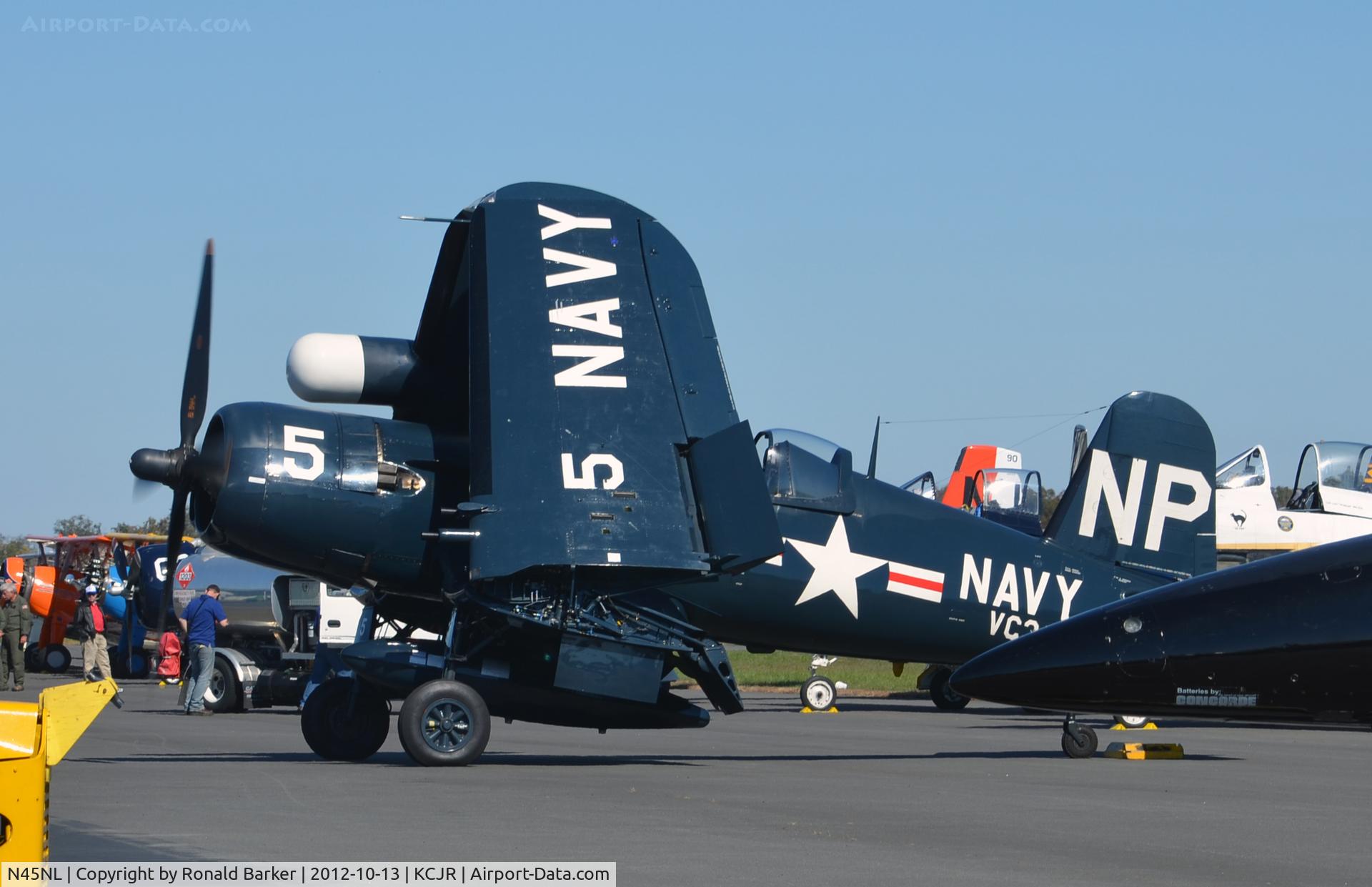 N45NL, 1951 Vought F4U-5NL Corsair C/N 124692, Taxi with wings folded - Culpeper Air Fest 2012
