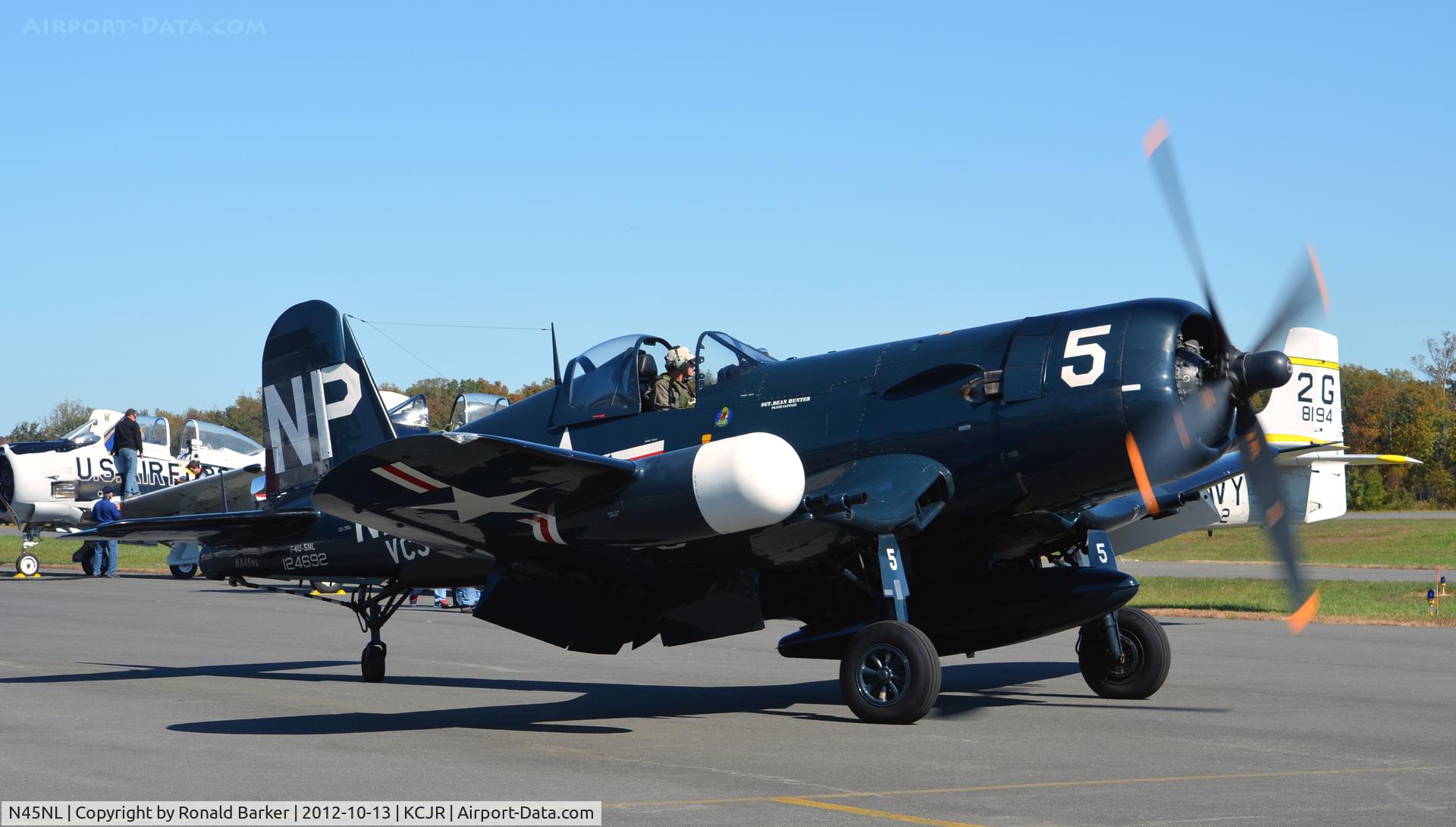 N45NL, 1951 Vought F4U-5NL Corsair C/N 124692, Taxi unfolded wings - Culpeper Air Fest 2012