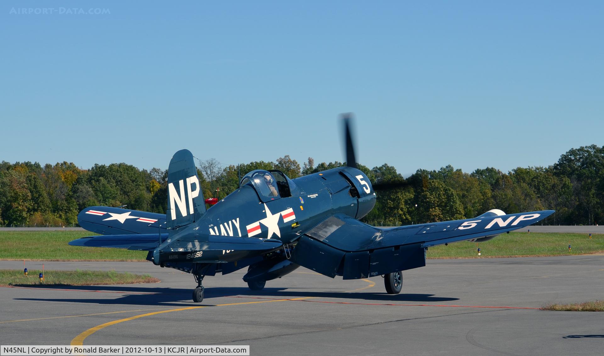 N45NL, 1951 Vought F4U-5NL Corsair C/N 124692, Taxi - Culpeper Air Fest 2012