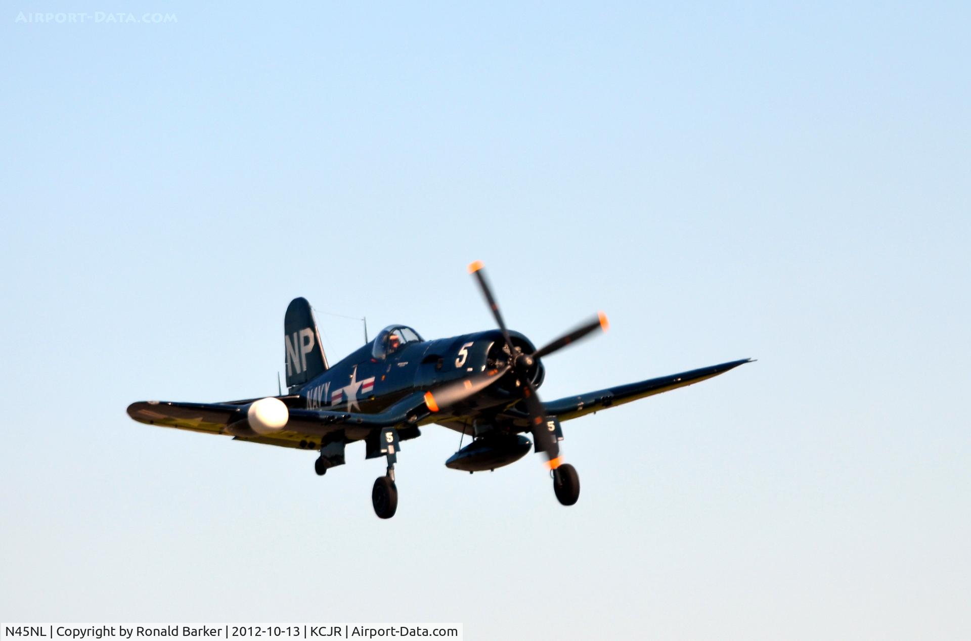 N45NL, 1951 Vought F4U-5NL Corsair C/N 124692, Gear down - Culpeper Air Fest 2012