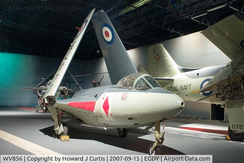 WV856, 1954 Hawker Sea Hawk FGA.6 C/N 6101, At the Fleet Air Arm Museum. Coded 163.