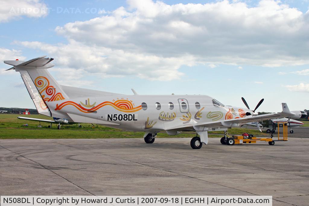 N508DL, 2003 Pilatus PC-12/45 C/N 508, Privately owned. Snazzy colour scheme!