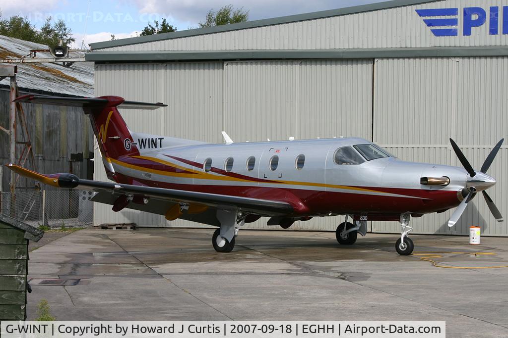 G-WINT, 2007 Pilatus PC-12/47 C/N 830, Privately owned.
