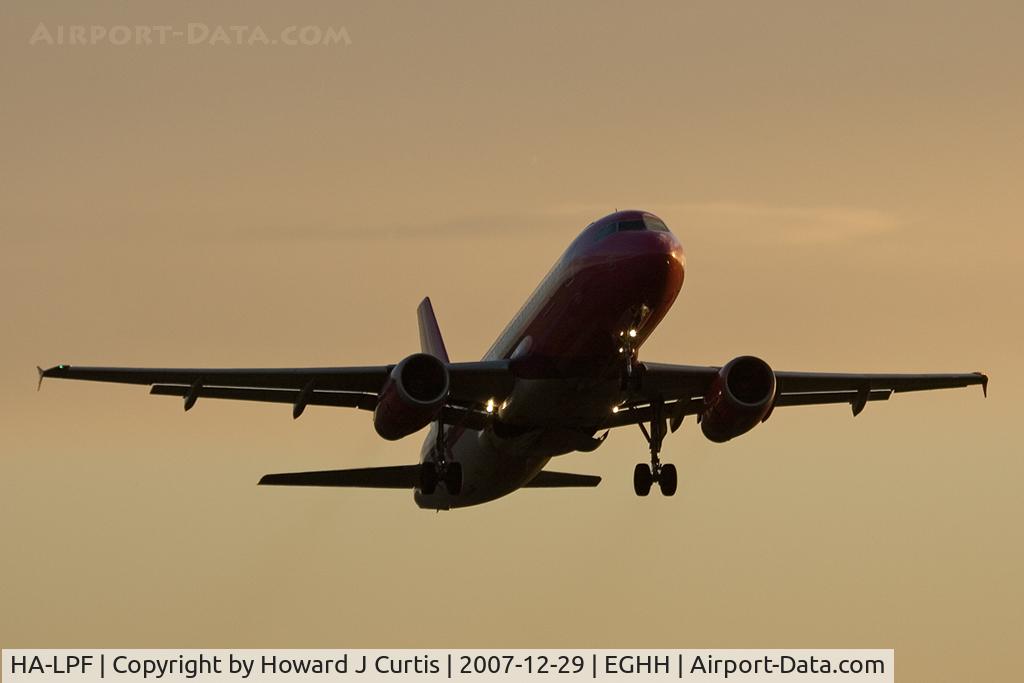HA-LPF, 2002 Airbus A320-233 C/N 1834, Wizzair, climbing into the sunset.