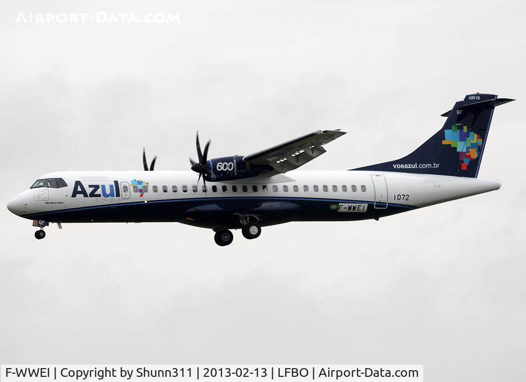 F-WWEI, 2013 ATR 72-600 (72-212A) C/N 1072, C/n 1072 - To be PR-AQF