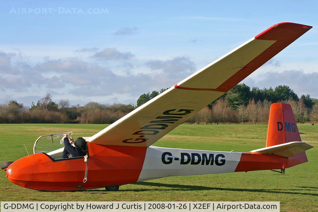 G-DDMG, 1968 Schleicher K-8B C/N 8763, Dorset Gliding Club. Ex BGA.2219. At the gliding club field at Eyres Field, gallows Hill, Dorset.