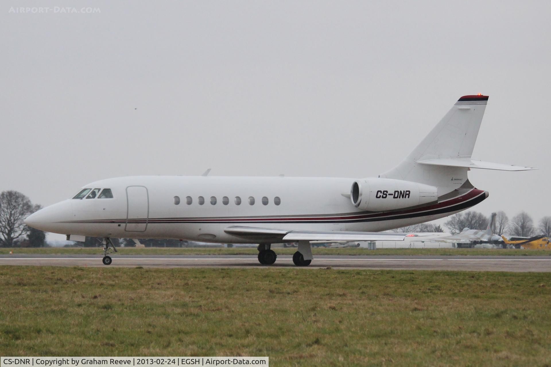 CS-DNR, 2000 Dassault Falcon 2000 C/N 120, About to depart.