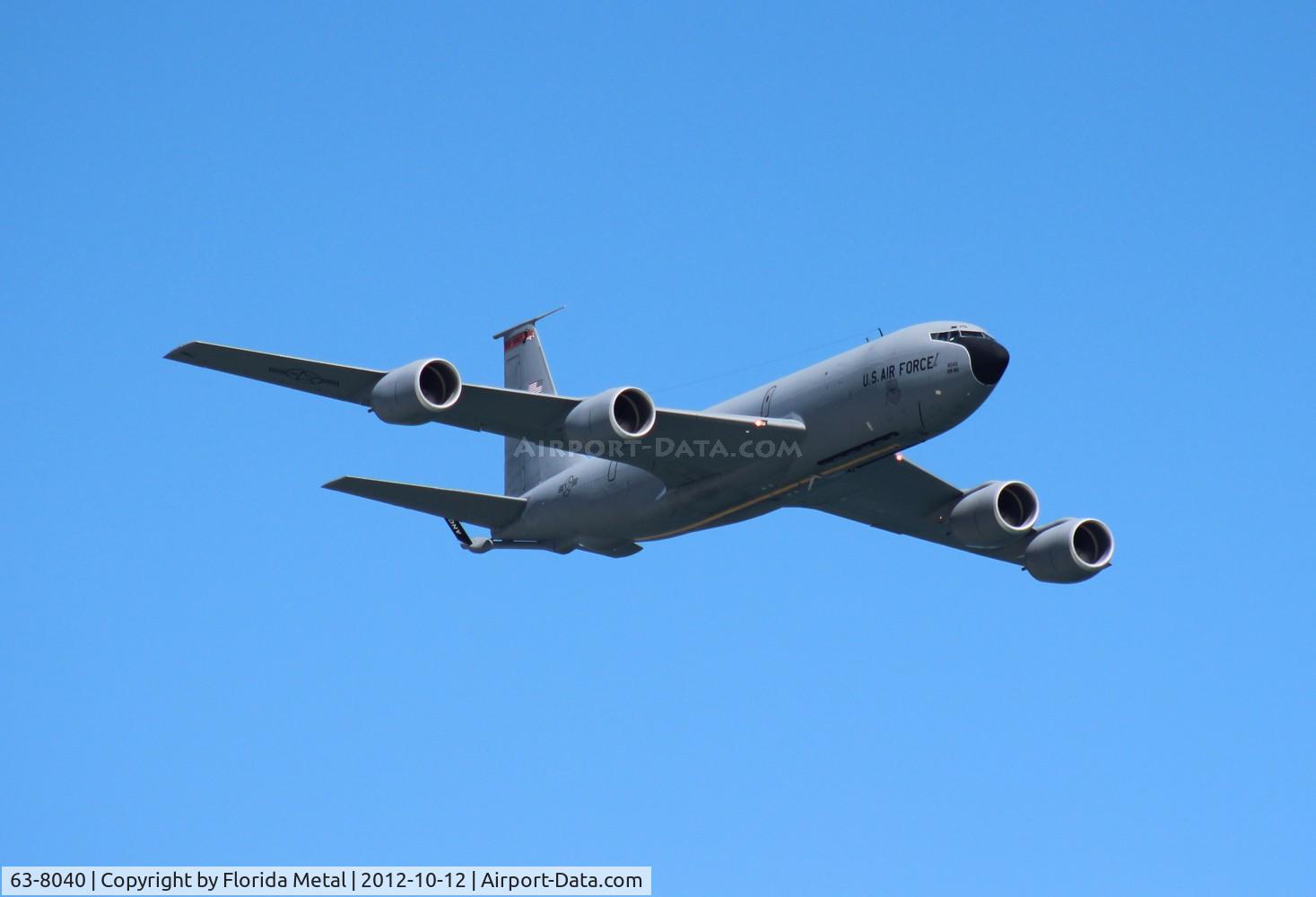 63-8040, 1963 Boeing KC-135R Stratotanker C/N 18657, KC-135R from New Jersey Air National Guard over Daytona Beach