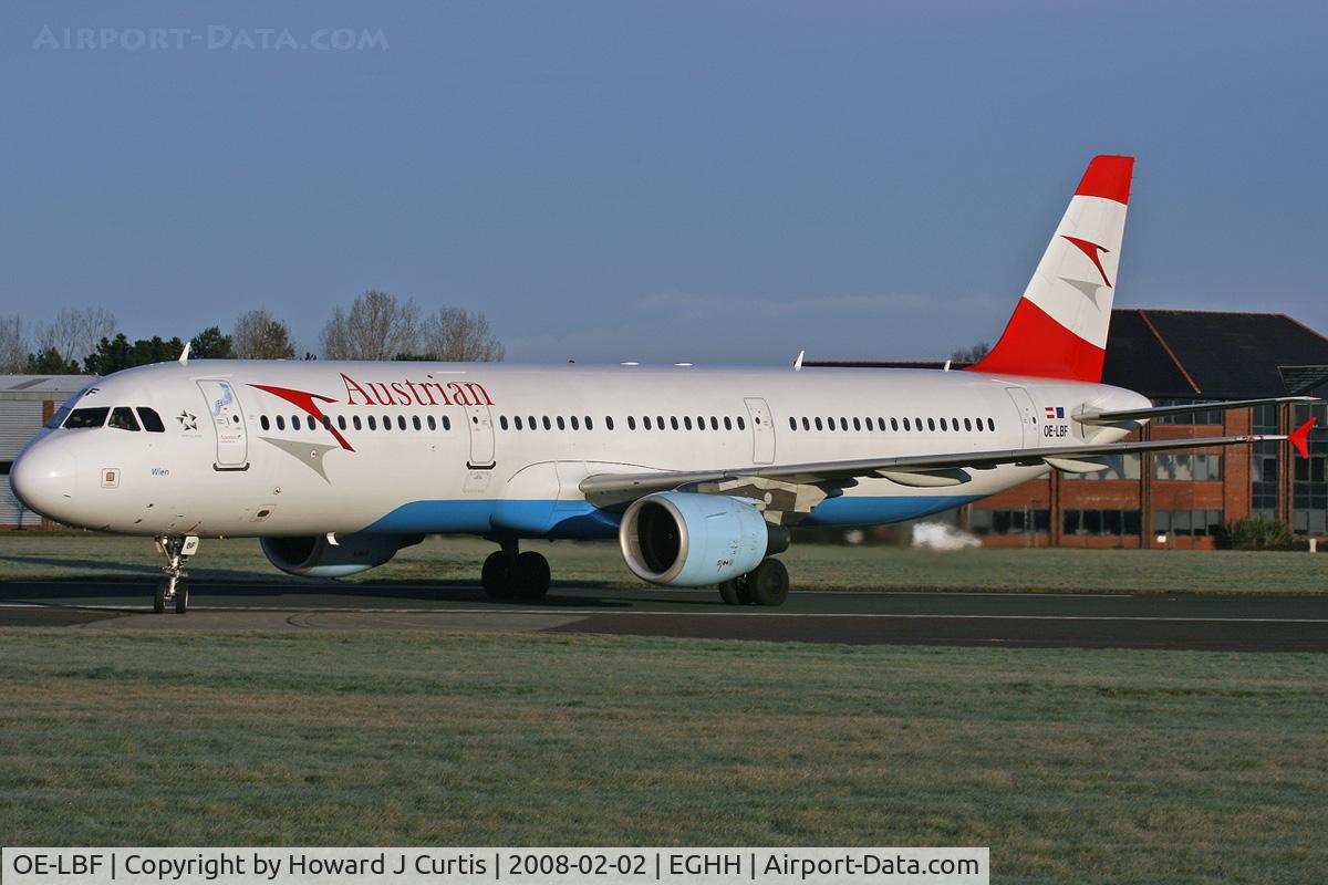 OE-LBF, 2001 Airbus A321-211 C/N 1458, Austrian Airlines.