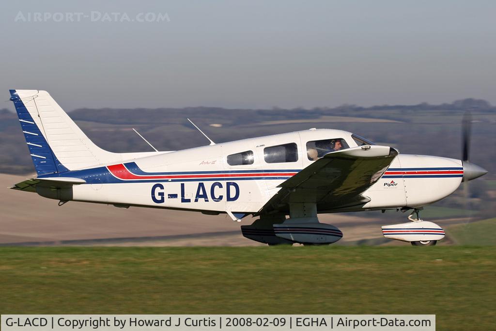 G-LACD, 1998 Piper PA-28-181 Cherokee Archer III C/N 2843157, Privately owned. Departing.