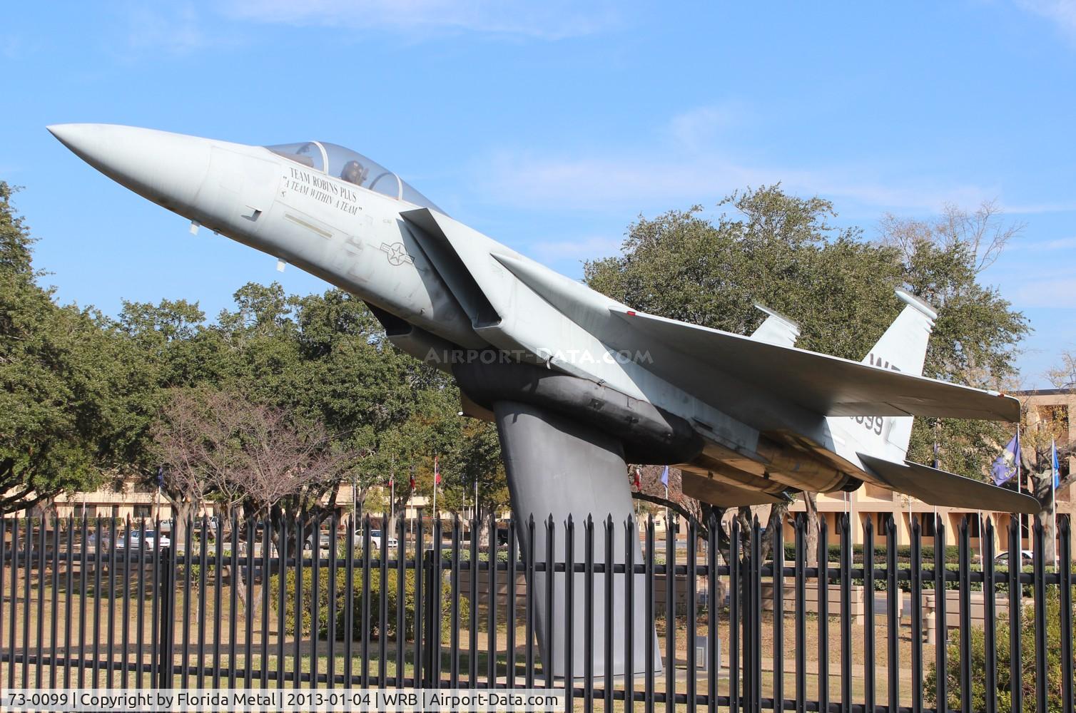 73-0099, 1973 McDonnell Douglas F-15E Strike Eagle C/N 0042-A033, F-15E Gate guard