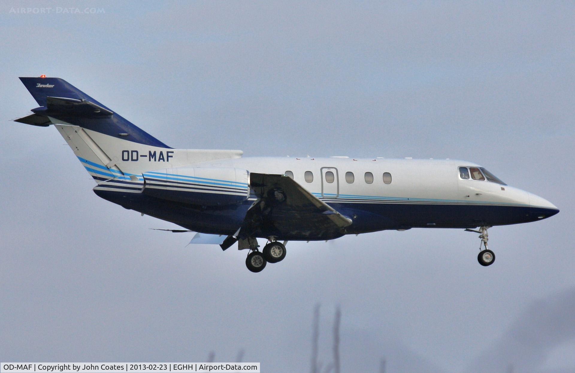 OD-MAF, 2003 Raytheon Hawker 800XP C/N 258631, Returning from air test